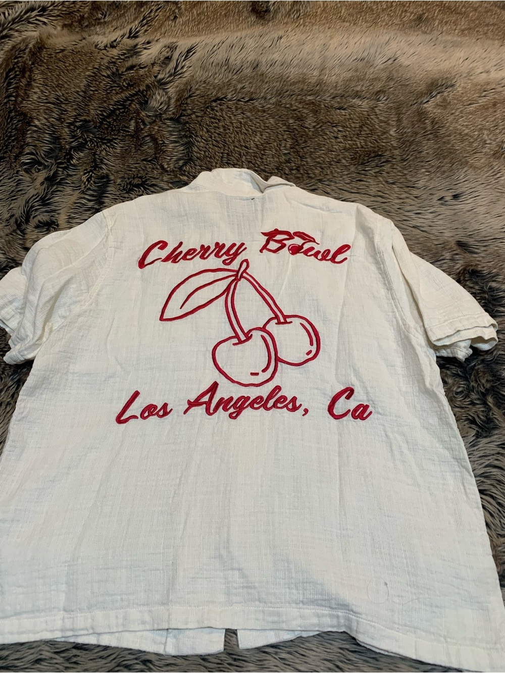 Pacsun cherry bowl, Los Angeles  short sleeve button up shirt size L